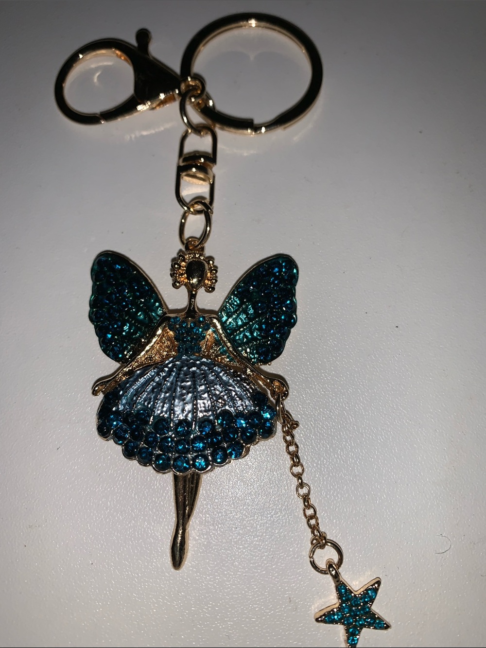 Crystal Fairy purse/ bag charm keychain